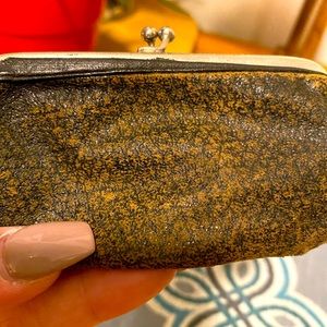 Antique leather coin purse
